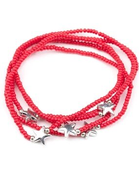 ❤️🇺🇸❤️  “PRETTY PATRIOTIC” RED STRETCH BRACELETS ~ PAPARAZZI❗️❤️🇺🇸❤️